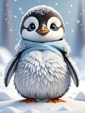 illustration of cute penguin