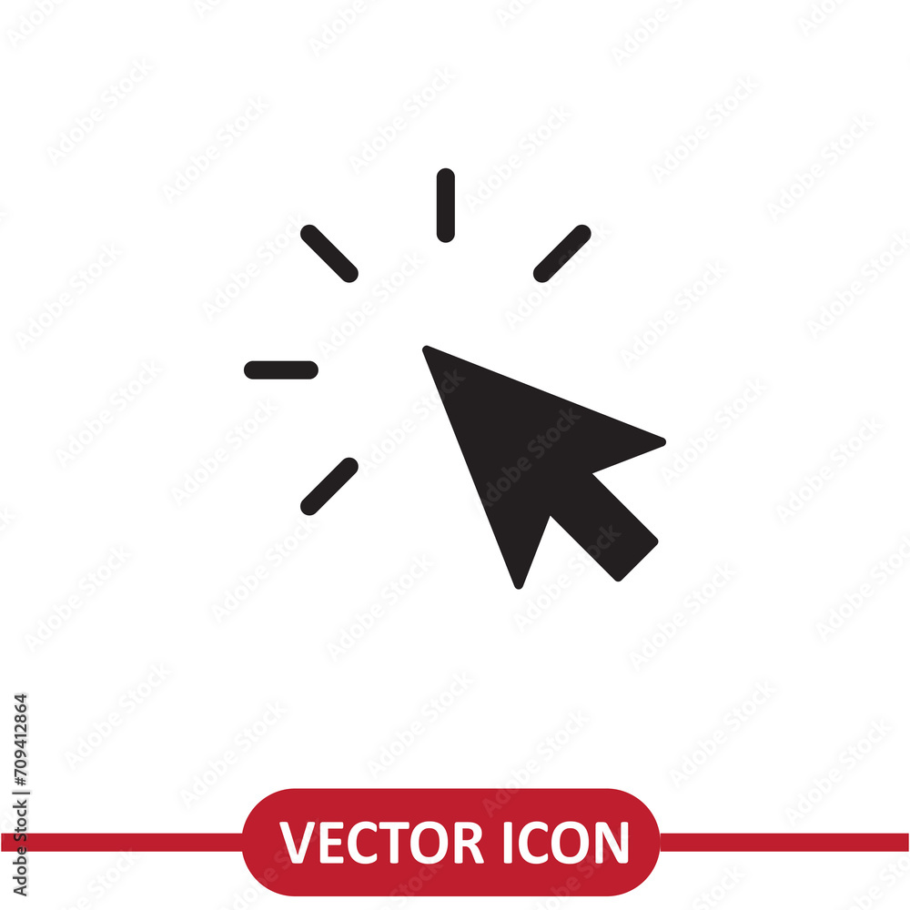 Click vector icon for web site and mobile app simple illustration on white background..eps Click vector icon for web site and mobile app simple illustration on white background..eps