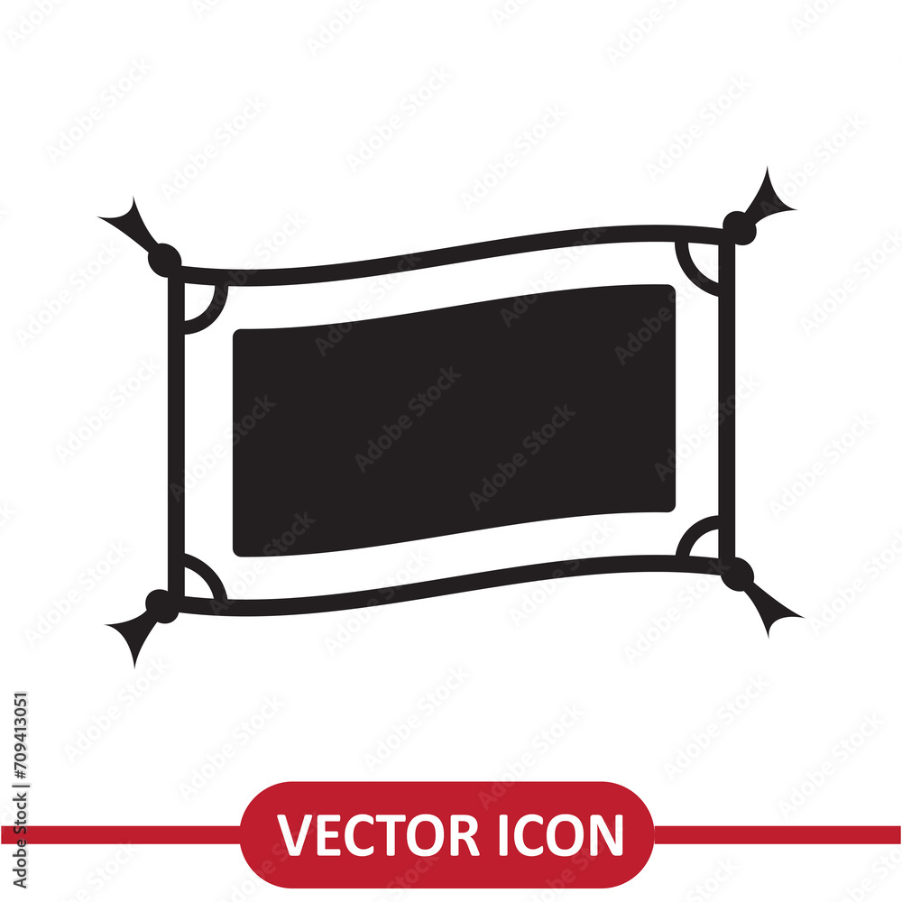 Magic carpet icon flat trendy style illustration on white background..eps Magic carpet icon flat trendy style illustration on white background..eps