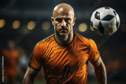 Photo Realistic of a Soccer Player in Soccer Shorts and a Team Jersey, Generative AI © Giantdesign