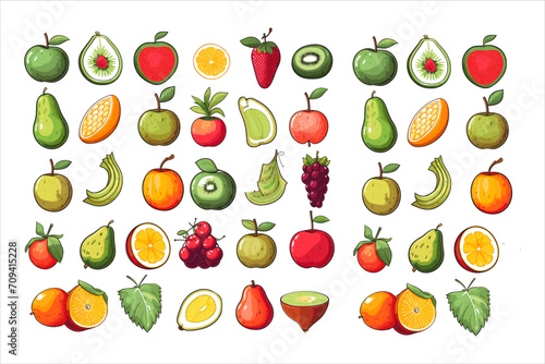 Fototapeta Naklejka Na Ścianę i Meble -  Vegetable food and fruits vector,food vector,fresh food vector,food fruits vector, vegetables vector free download,