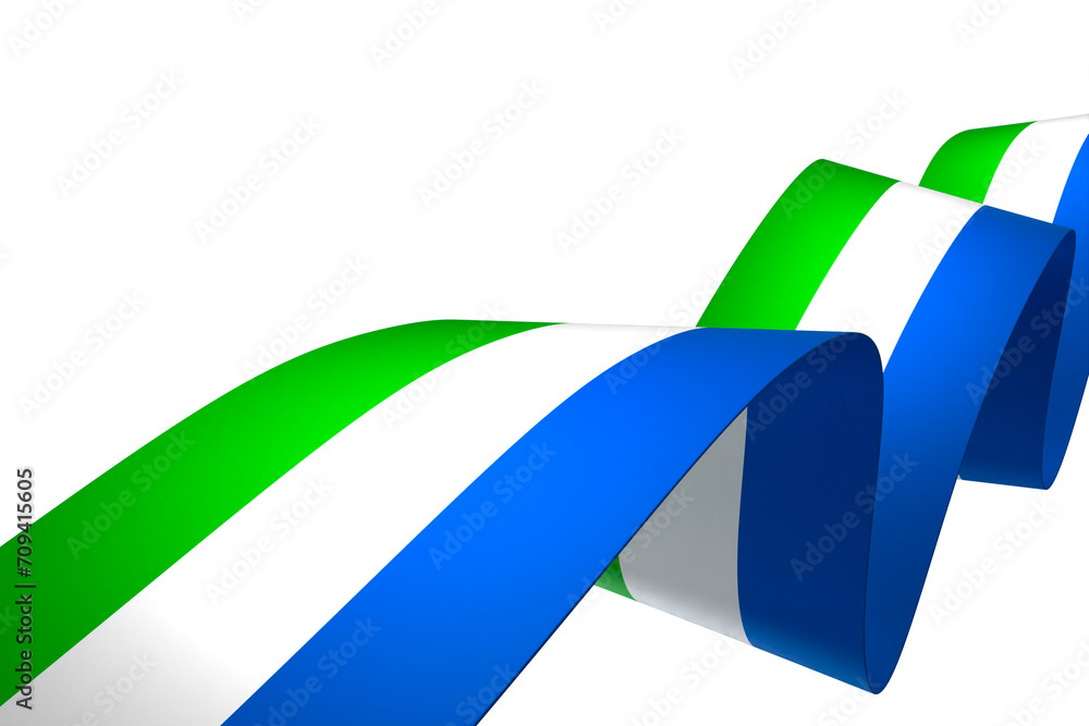 Obraz premium Sierra Leone flag element design national independence day banner ribbon png 