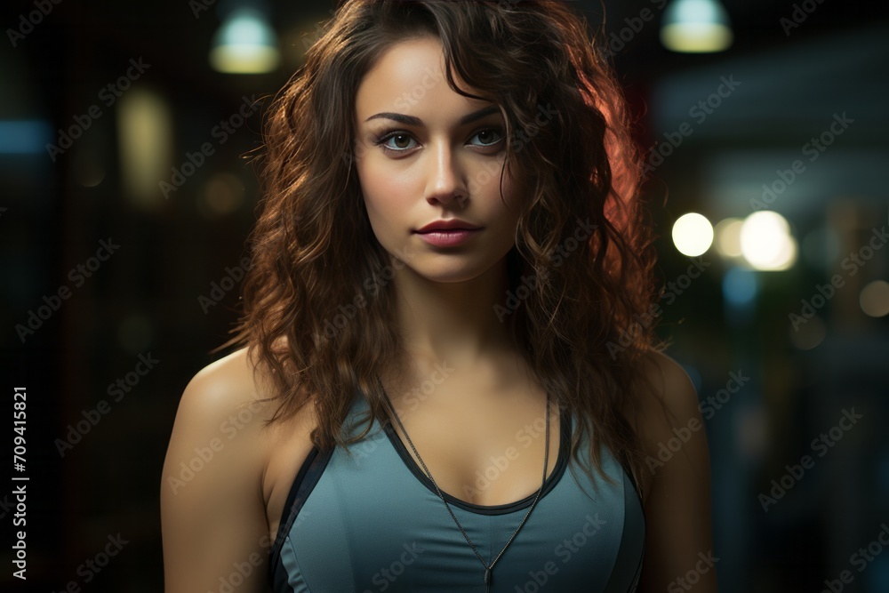 Photo Realistic of a Female Weightlifter in a Weightlifting Singlet, Generative AI Photo Realistic of a Female Weightlifter in a Weightlifting Singlet, Generative AI