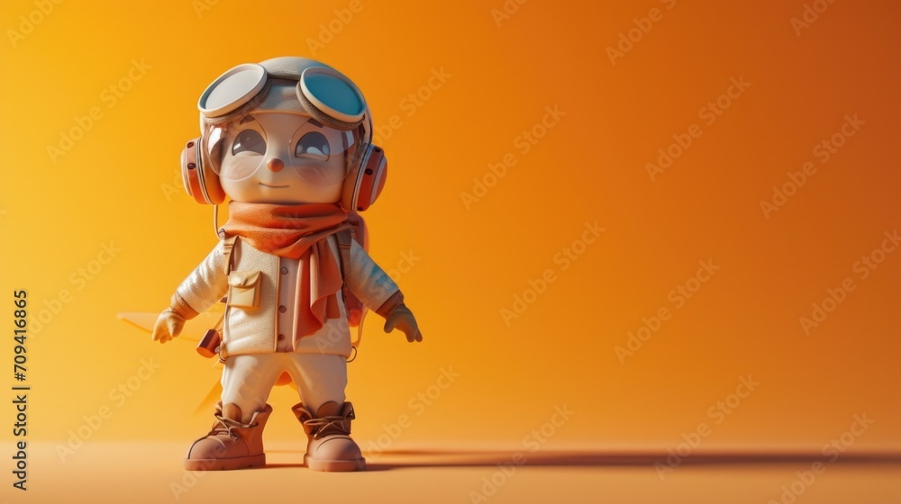 Cartoon digital avatars of Skyler, the curious Little Pilot