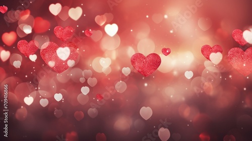 Valentines heart on bokeh background