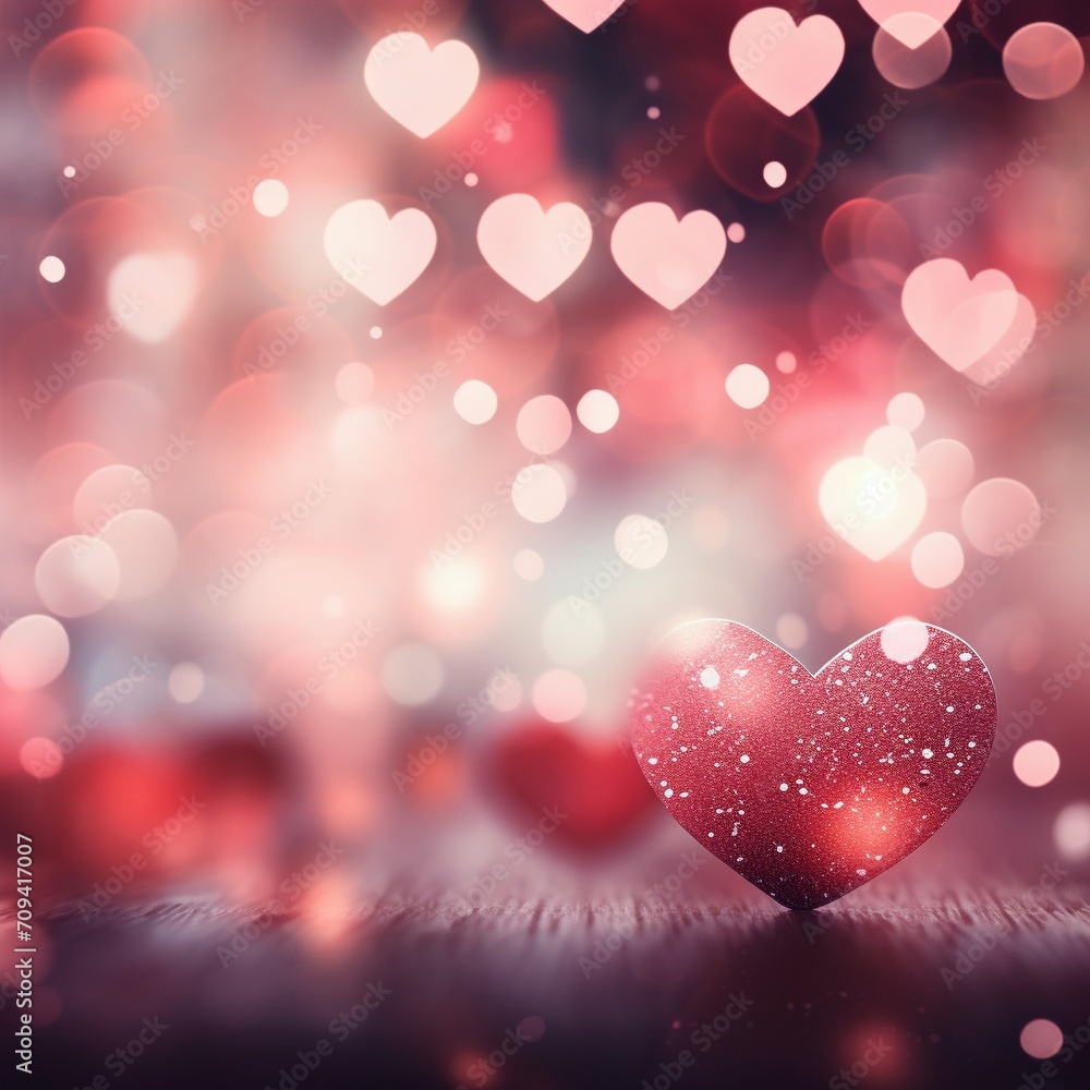 Valentines heart on bokeh background Valentines heart on bokeh background