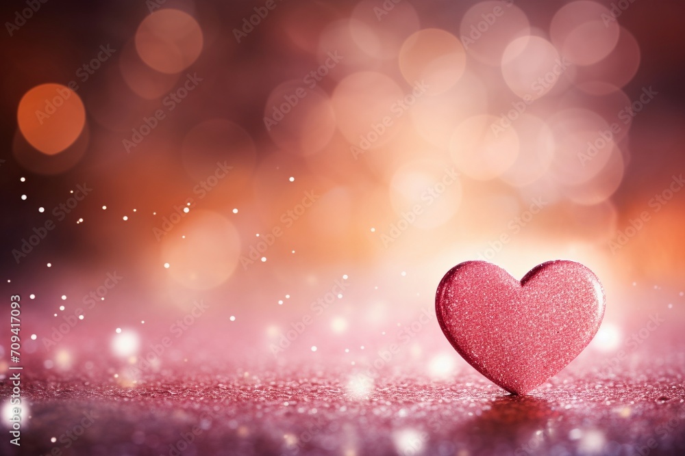 Valentines heart on bokeh background Valentines heart on bokeh background