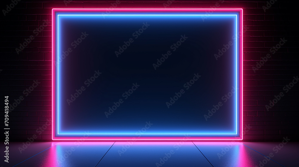 3d render blue pink neon door empty space abstract background 3d render blue pink neon door empty space abstract background