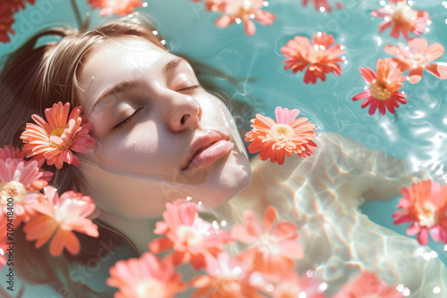 Spa w kąpieliskach z kwiatami