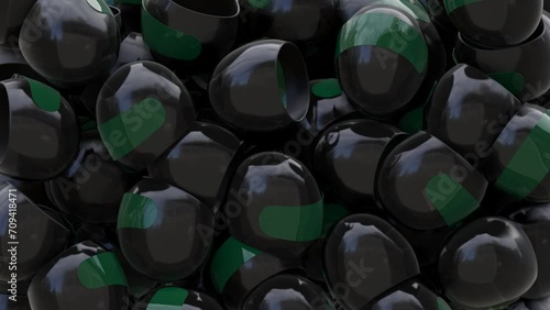 Black Full Face Motorcycle Helmet Animation Transition Transparent Background Alpha Channel