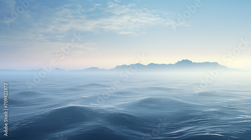 sea ripple water with morning fog © Aura