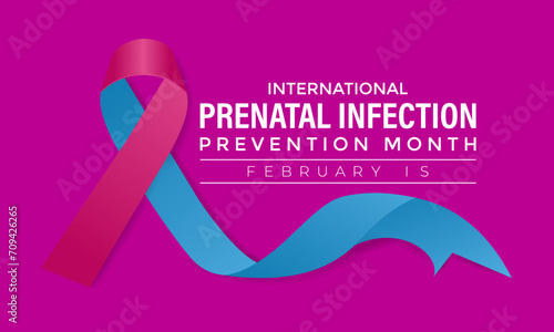 Prenatal Infection prevention month is observed every year in February. Banner, poster, card, background design.