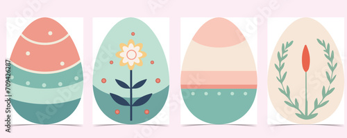 Easter day background for vertical a4 design with geometric style
