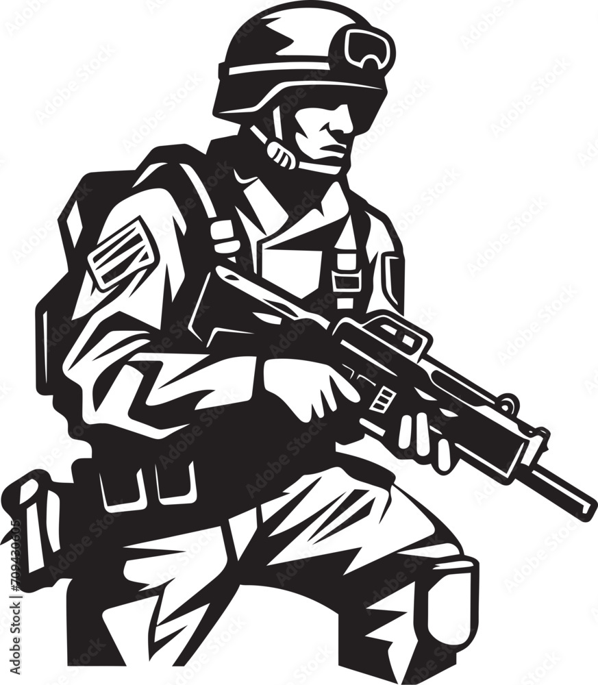 Stealth Elite Black Logo Design for Combat Icons Invisible Guardian Tactical Soldier Glyph in Black Stealth Elite Black Logo Design for Combat Icons Invisible Guardian Tactical Soldier Glyph in Black