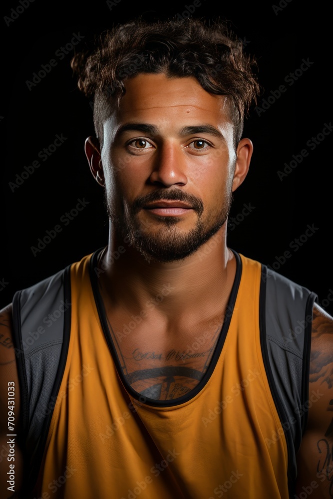 Photo Realistic of a Basketball Player in Basketball Shorts and a Sweat-Wicking Jersey, Generative AI Photo Realistic of a Basketball Player in Basketball Shorts and a Sweat-Wicking Jersey, Generative AI