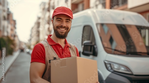 Delivery person with parcel © CoolGraphics