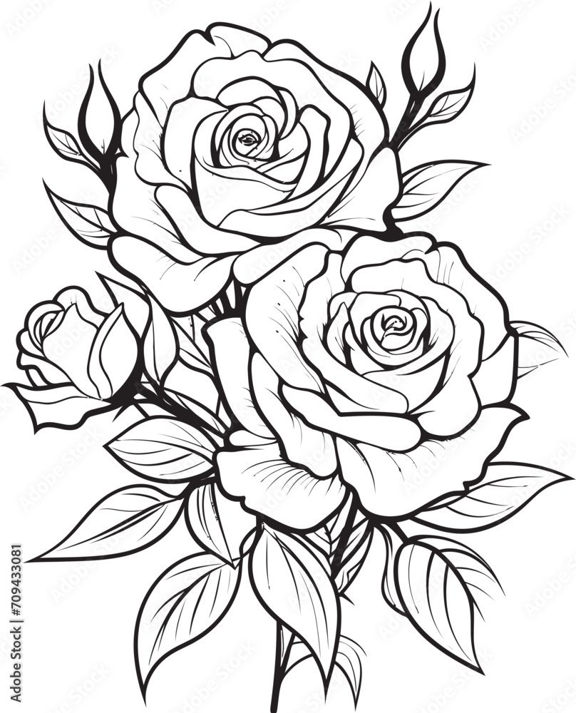 Intricate Blossoms Vector Glyph Showcasing a Black Lineart Rose Silhouette Serenade Black Emblem of a Lineart Rose Icon Intricate Blossoms Vector Glyph Showcasing a Black Lineart Rose Silhouette Serenade Black Emblem of a Lineart Rose Icon