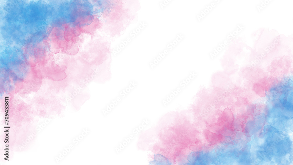 Blue and pink watercolor background