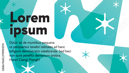 Winter flyer template with rounded snowflakes and ice floes