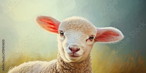 lamb with farm background, generative AI © VALUEINVESTOR