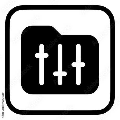 Editable folder configuration vector icon. SEO, marketing, business. Part of a big icon set family. Perfect for web and app interfaces, presentations, infographics, etc