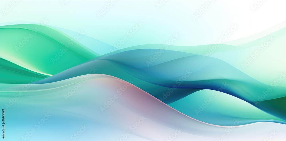 abstract blue and green waves with light background abstract blue and green waves with light background