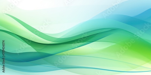 abstract blue and green waves with light background