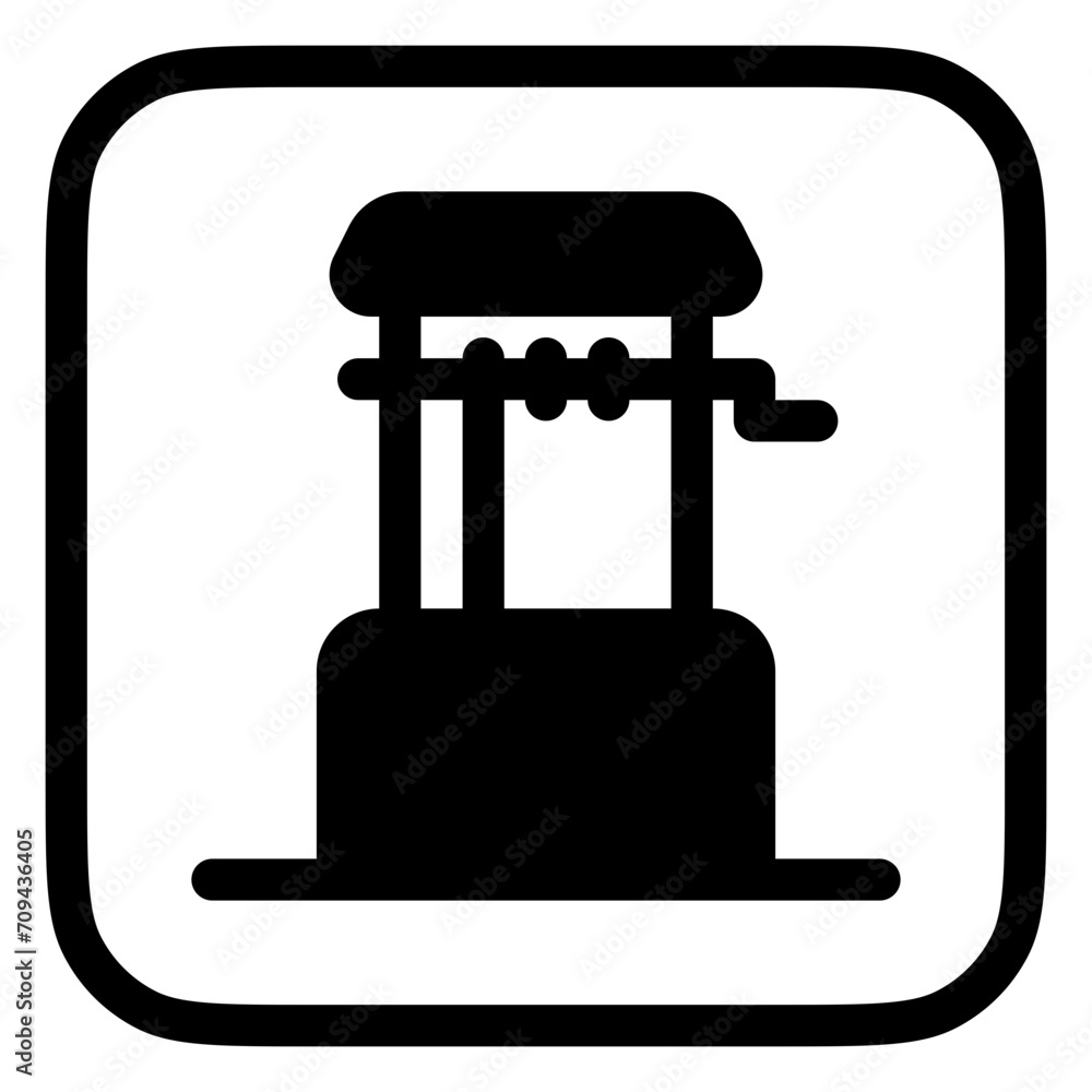 Editable water well vector icon. Water source, rural, structure. Part of a big icon set family. Perfect for web and app interfaces, presentations, infographics, etc Editable water well vector icon. Water source, rural, structure. Part of a big icon set family. Perfect for web and app interfaces, presentations, infographics, etc