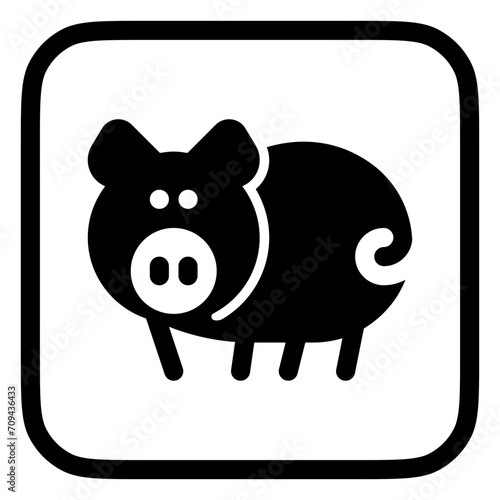 Editable pig, sow, boar vector icon. Animal, farm, livestock. Part of a big icon set family. Perfect for web and app interfaces, presentations, infographics, etc