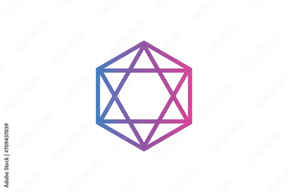 Geometric Purple Fortune Sticker Design Geometric Purple Fortune Sticker Design