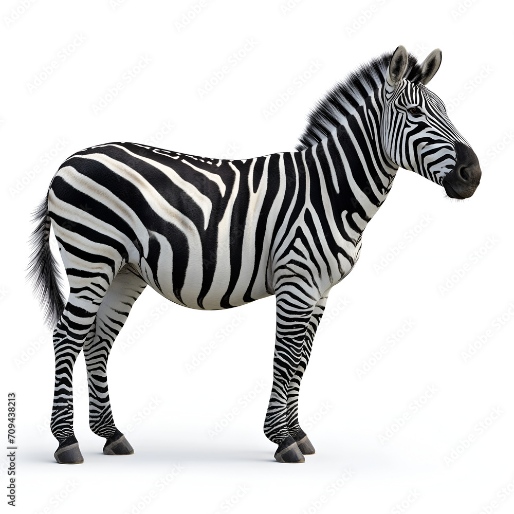 Obraz premium zebra isolated on white