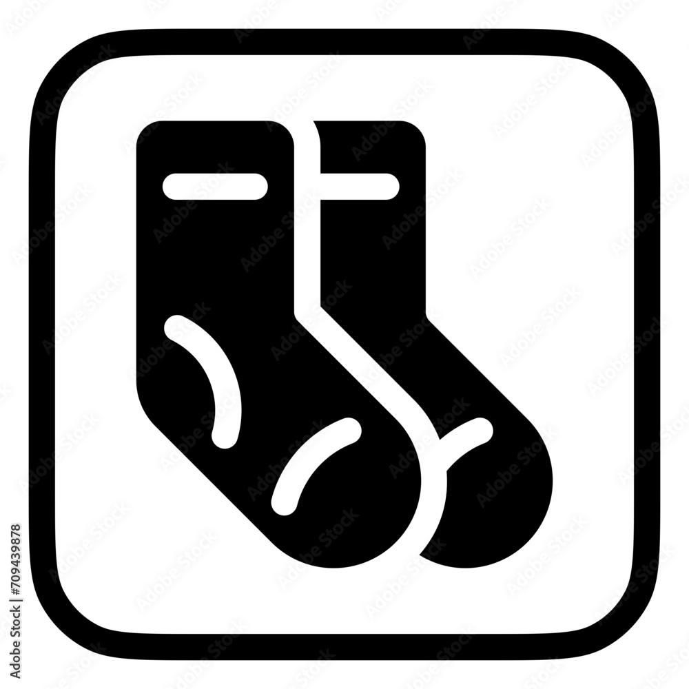 Editable socks vector icon. Clothing, fashion, apparel. Part of a big icon set family. Perfect for web and app interfaces, presentations, infographics, etc