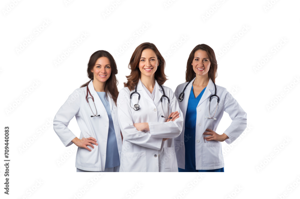 A group of male doctors standing and smiling looking at the camera transparent background A group of male doctors standing and smiling looking at the camera transparent background