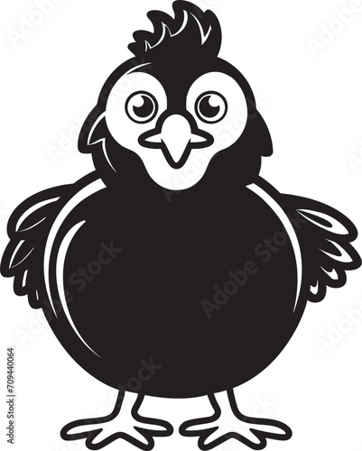 Rooster Reverie Elegant Monochrome Emblem for Poultry Lovers Farmyard Fashion Sleek Black Icon Featuring Chicken Vector Logo