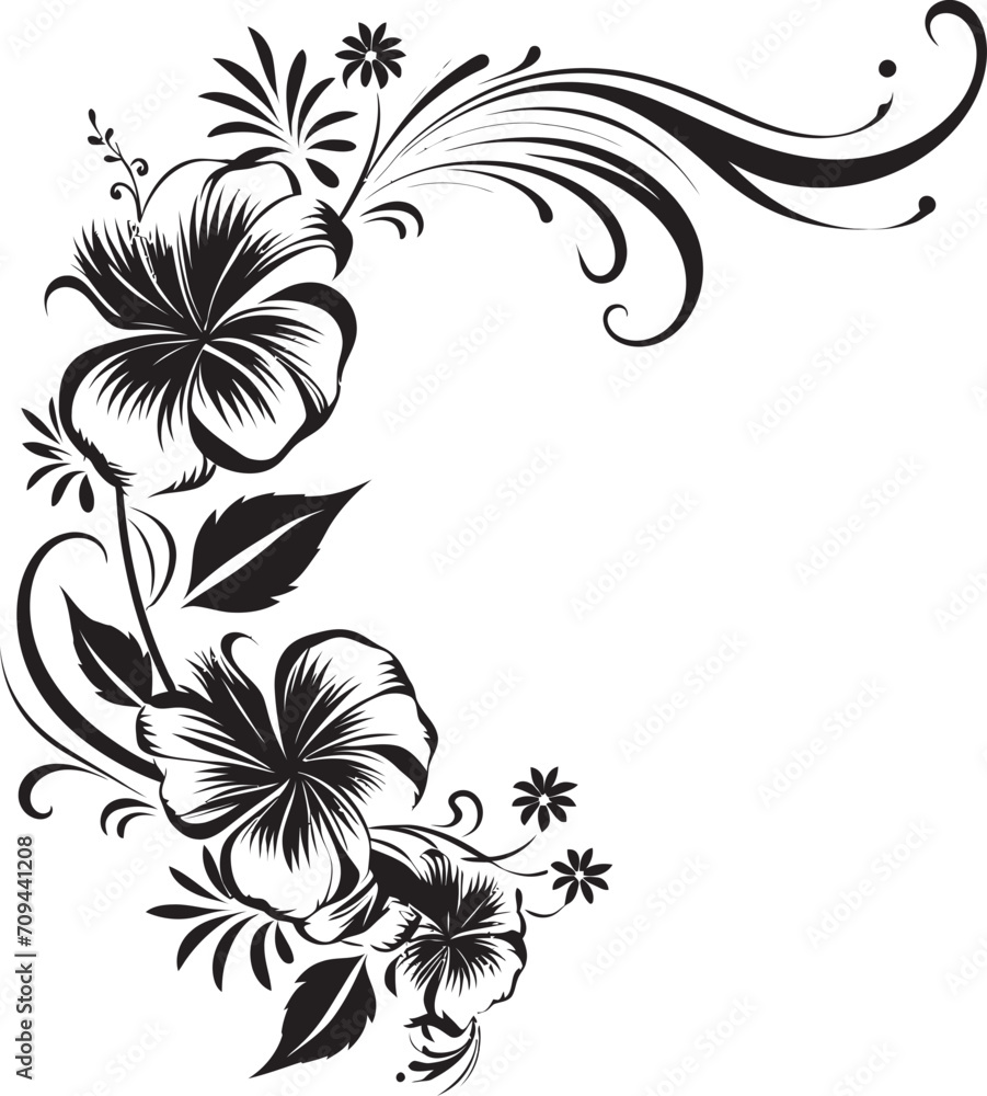Chic Vines Sleek Black Logo Design with Decorative Corners Blossom Beauty Elegant Vector Emblem Highlighting Decorative Corners Chic Vines Sleek Black Logo Design with Decorative Corners Blossom Beauty Elegant Vector Emblem Highlighting Decorative Corners