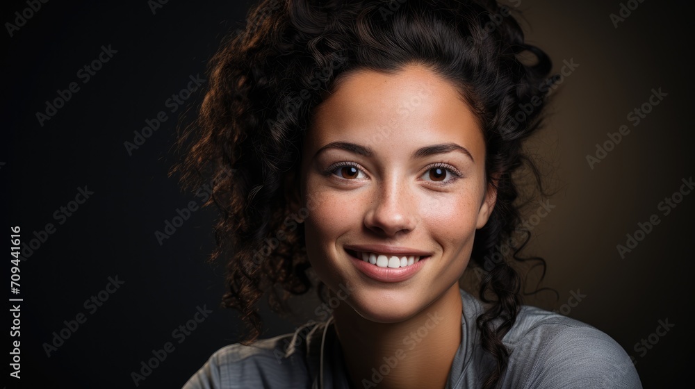 portrait of happy woman with vitiligo. portrait of happy woman with vitiligo.