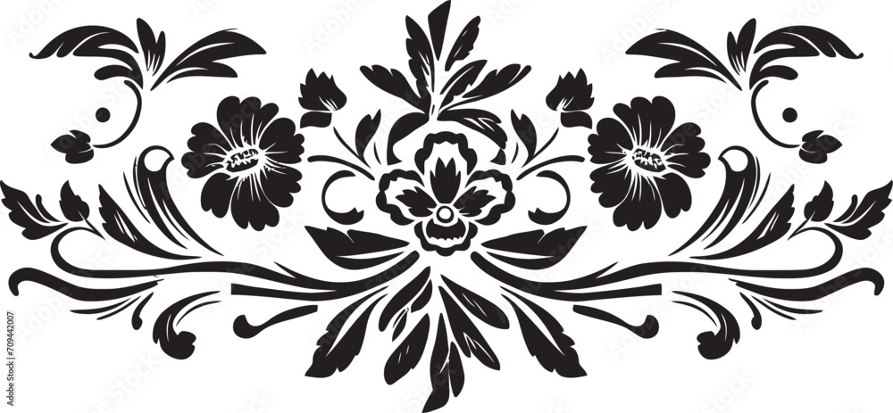 Heritage Hues Vintage European Border Logo in Elegant Black Epoch Elegance Monochrome Logo Design with European Border