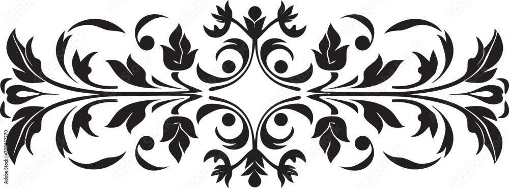 Retro Royalty Elegant Emblem with Monochrome European Border Noble Nostalgia Vintage European Border Logo in Sleek Black