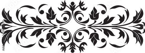 Retro Royalty Elegant Emblem with Monochrome European Border Noble Nostalgia Vintage European Border Logo in Sleek Black