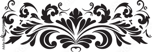Cultural Classics Chic Vector Logo with Black Vintage European Border Antique Aesthetics Monochrome Emblem Featuring European Border Design