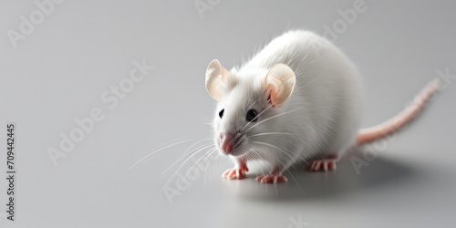 white mouse standing on background, generative AI