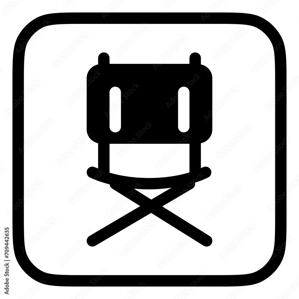 Editable outdoor, foldable, camping chair vector icon. Part of a big icon set family. Perfect for web and app interfaces, presentations, infographics, etc