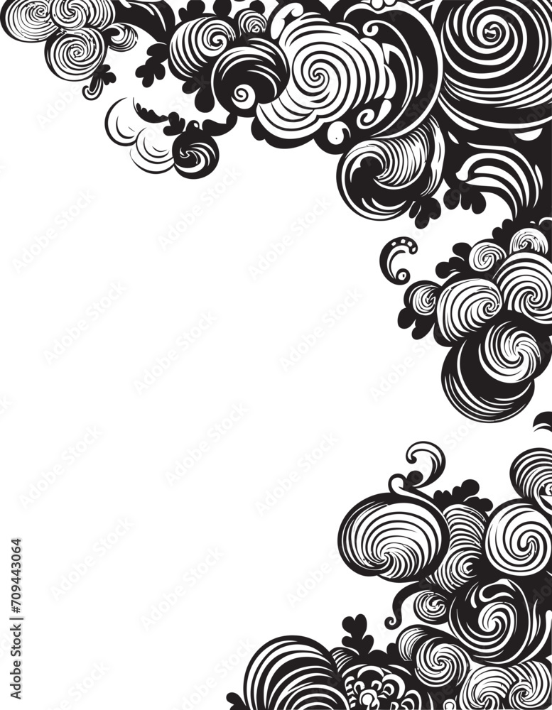 Whimsy in Waves Sleek Vector Icon Featuring Decorative Doodle Element Whimsical Whirls Black Vector Logo with Doodle Decorative Element Whimsy in Waves Sleek Vector Icon Featuring Decorative Doodle Element Whimsical Whirls Black Vector Logo with Doodle Decorative Element