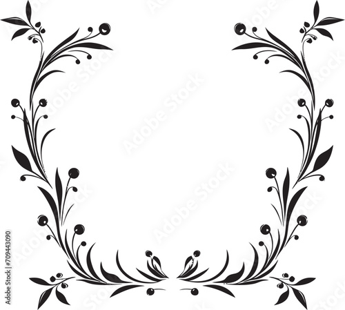 Elegance Embellished Doodle Decorative Vector Icon in Sleek Black Ink Infusion Monochrome Emblem with Stylish Doodle Decorative Element