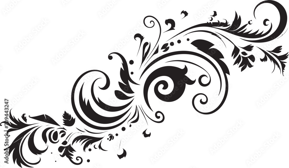Chic Complexity Elegant Vector Logo with Doodle Decorations Whimsy in Waves Monochrome Decorative Element in Sleek Black Chic Complexity Elegant Vector Logo with Doodle Decorations Whimsy in Waves Monochrome Decorative Element in Sleek Black