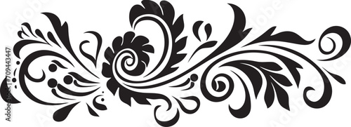 Sculpted Spirals Elegant Doodle Decorative Icon with Monochrome Touch Fanciful Flourishes Black Logo with Decorative Doodle Elements