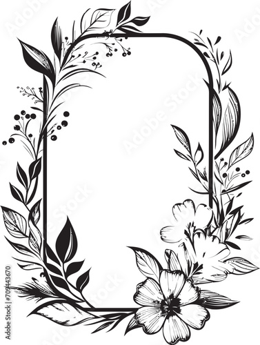 Timeless Twirls Black Vector Logo with Doodle Accents Artistry Unveiled Doodle Decorative Frame Icon