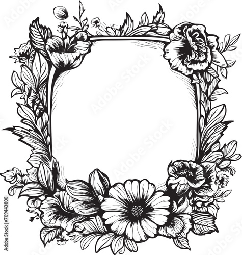 Spiraled Sophistication Doodle Logo with 90 Words Frame Artistry Unveiled Doodle Delight in Black Vector