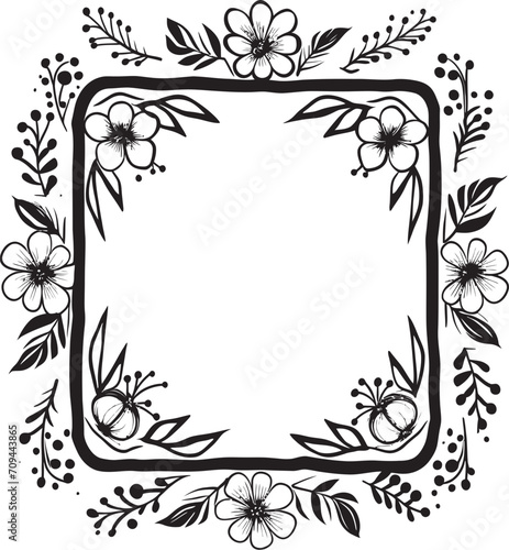 Cosmic Curls Decorative Frame Icon with Doodle Spiraled Sophistication Doodle Delight in 90 Words
