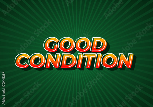 Good condition. Text effect in 3D look with gradient purple yellow color